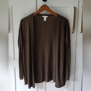 H&M Cardigan Women’s S Dark Brown Open Front Lightweight